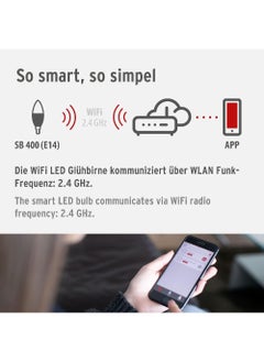 Brennenstuhl Brennenstuhl WiFi Smart Dimmable LED Light Bulb – 5.5W E14 Candle Shape, Energy-Efficient & App-Controlled  - Image 4
