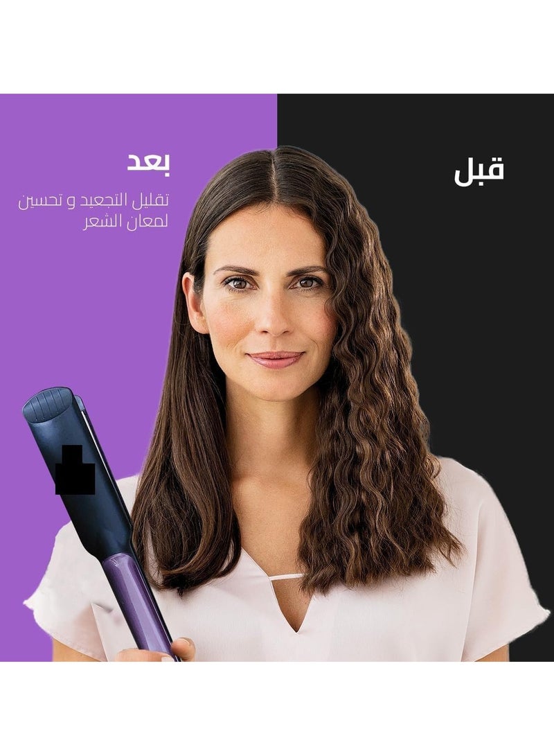 جهاز كي فرد الشعر من جاماكى، تصفيف بجودة صالونات التجميل مع حرارة 1280 درجة مئوية، مثالية للشعر المجعد والمفرود، تسخين سريع 30 ثانية، سلك دوار 360 درجة، 50 واط، موديل jpc 10003، الواح سيراميك، أسود - Image 3