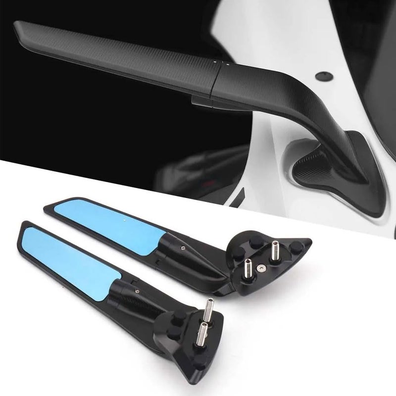 Compatible with Yamaha YZF R7 20212023 2024 2025YZF R6 20172020 Motorcycle Accessories Black Rearview Mirrors 360 Rotatable Wind Wing Side Mirrors