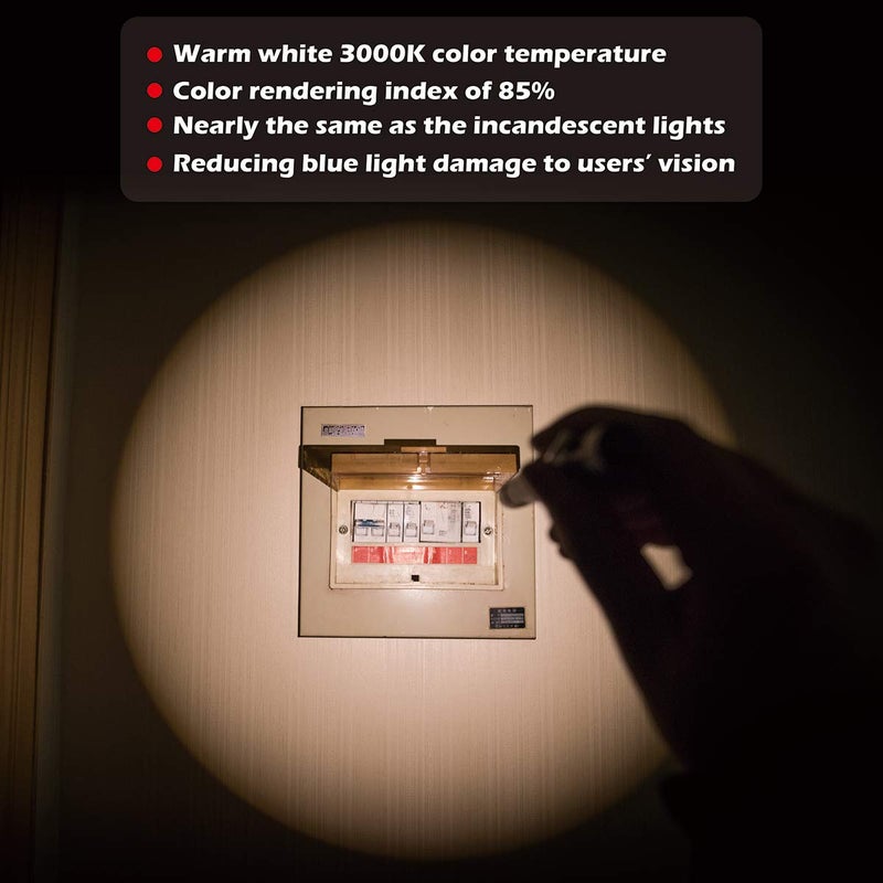 Weltool M6 LED Penlight, 3000K Warm White, Stylus Pocket Light with Clip No-Glare Even beam- High Color Rendering of 85% - Perfect Pen Light - for Inspection Reading Work Repair Powered By 2AAA cells - Image 2