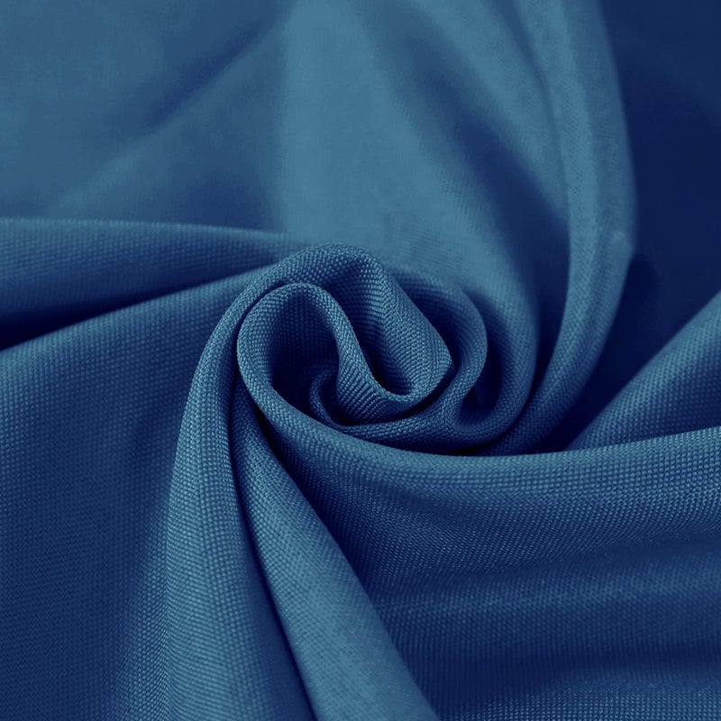 Fokitut 2 حزمة مقاوم للماء مستطيل المائدة 90x156 بوصة مقاومة وصمة عار على طاولة بوليستر طاولة القماش تغطية طاولة قماش للمطبخ لحفل حفل عشاء عشاء ميديتران أزرق - Image 4