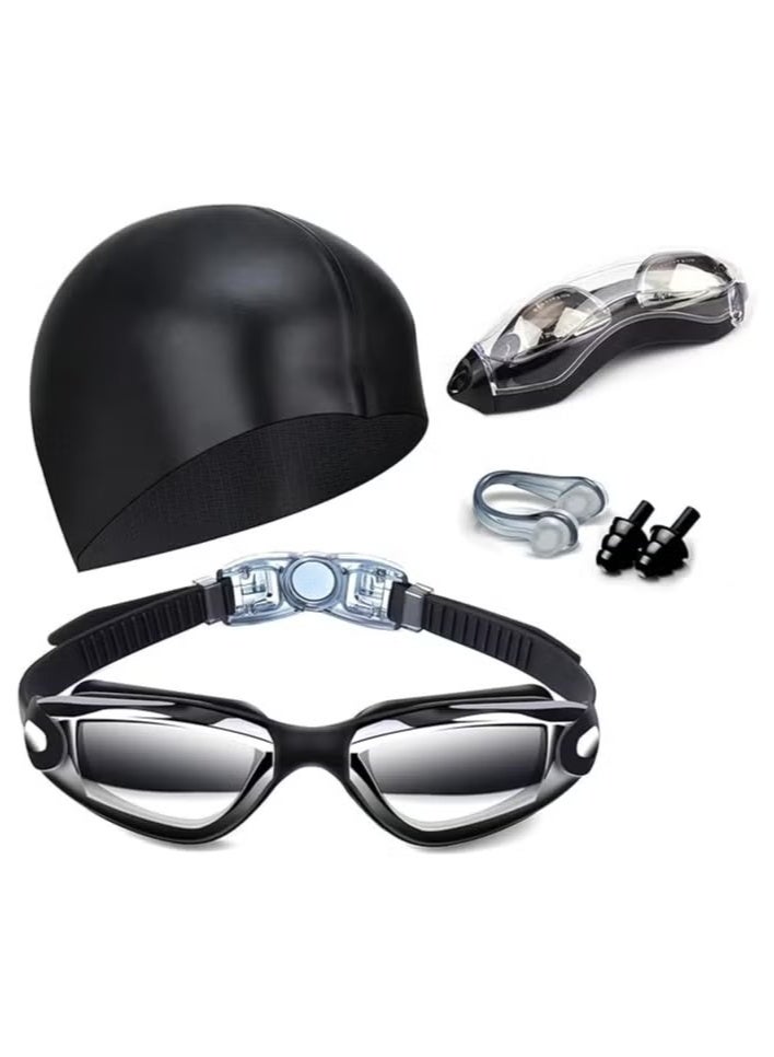 ZONBON Swim Goggles Swimming Goggles No Leaking with Nose Clip, Earplugs, Swim Cap and Case  - Image 1