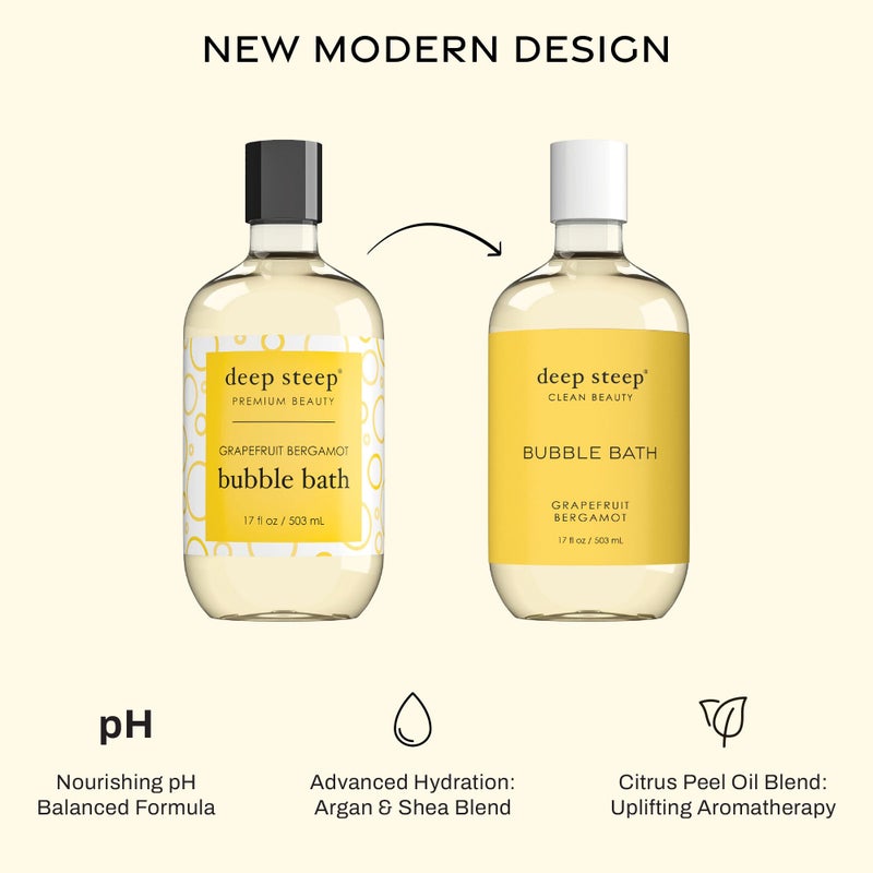 ديب ستيب مجموعة سائل استحمام رغوي بخلاصة الجريب فروت والبَرْغَموت من قطعتين - Image 2
