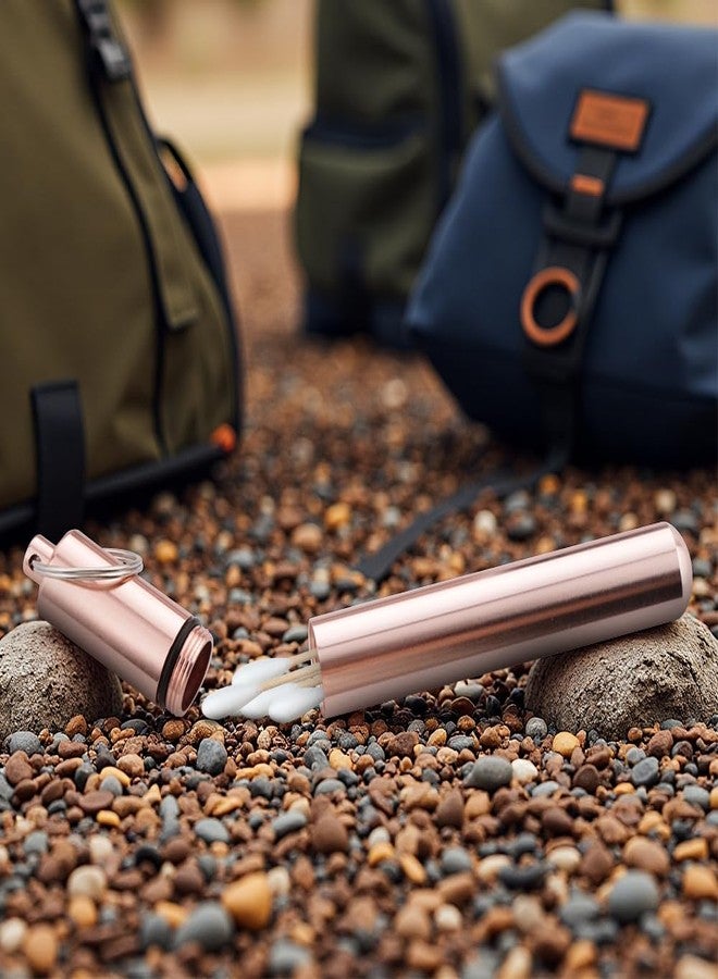 TWZKXC 4 Pack 5 Inch Metal Tube, Waterproof Storage Tube, with Cleaning Brush Aluminum Metal Storage Container Storage Tube Holder, Portable Toothpick Holder for Travel Outdoors Portable Fit in Pocket Purse - Image 4