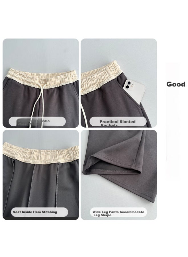 Liberal Casual Wide Leg High Waist Sports Pants For Women In The Spring New Collection, Loose Fit, Slimming, Flowy, Straight Leg, Petite Casual Pants - Image 5