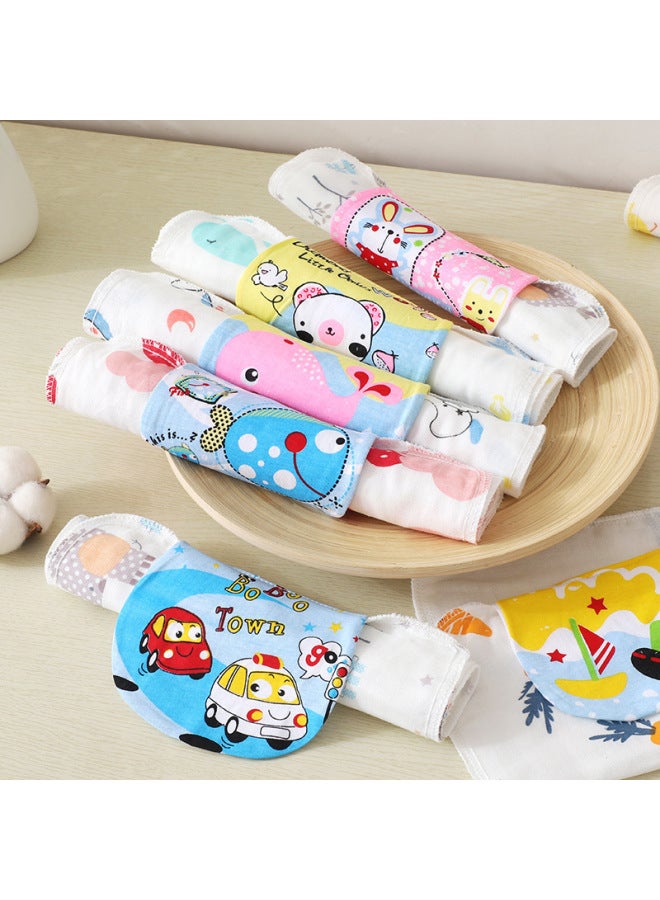 Baby Cotton Sweat-absorbing Towel Children's Kindergarten Gauze Sweat-isolating Towel Baby Cotton Large And Small Cushion Back Towel For Boys And Girls