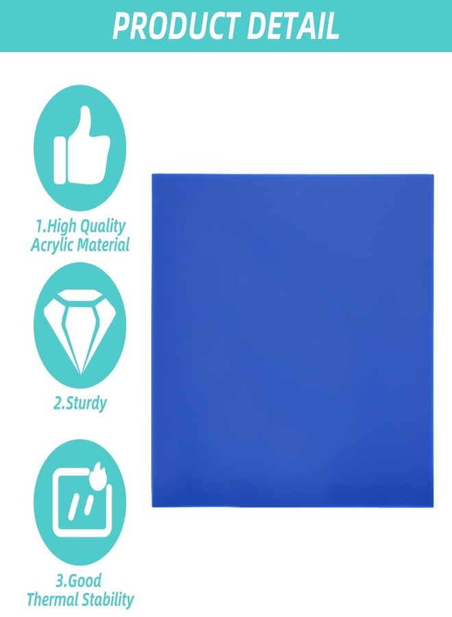 MUXHEL 5 Pcs Blue Acrylic Sheets 12" x 12" x 1/8" Glossy Opaque Plexiglass Sheets, Acrylic Blanks Acrylic Panel for CNC Cutting Engraving and Art Crafts Painting DIY Display - Image 3