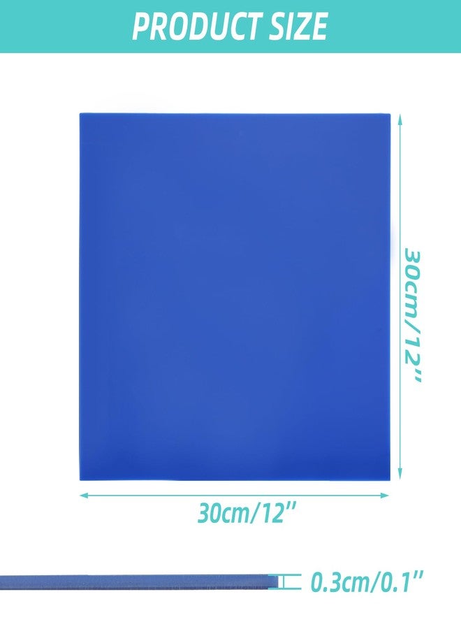 MUXHEL 5 Pcs Blue Acrylic Sheets 12" x 12" x 1/8" Glossy Opaque Plexiglass Sheets, Acrylic Blanks Acrylic Panel for CNC Cutting Engraving and Art Crafts Painting DIY Display - Image 2