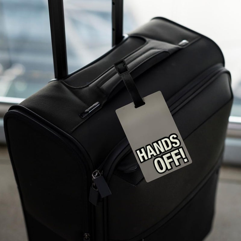 Eitheo Luggage Tags for Kids with Name & Address Label | Silicone Luggage Tags for Suitcases, Tags for Travel Bags/School Bags Identification tag Colorful Multi (Hands Off) - Image 2