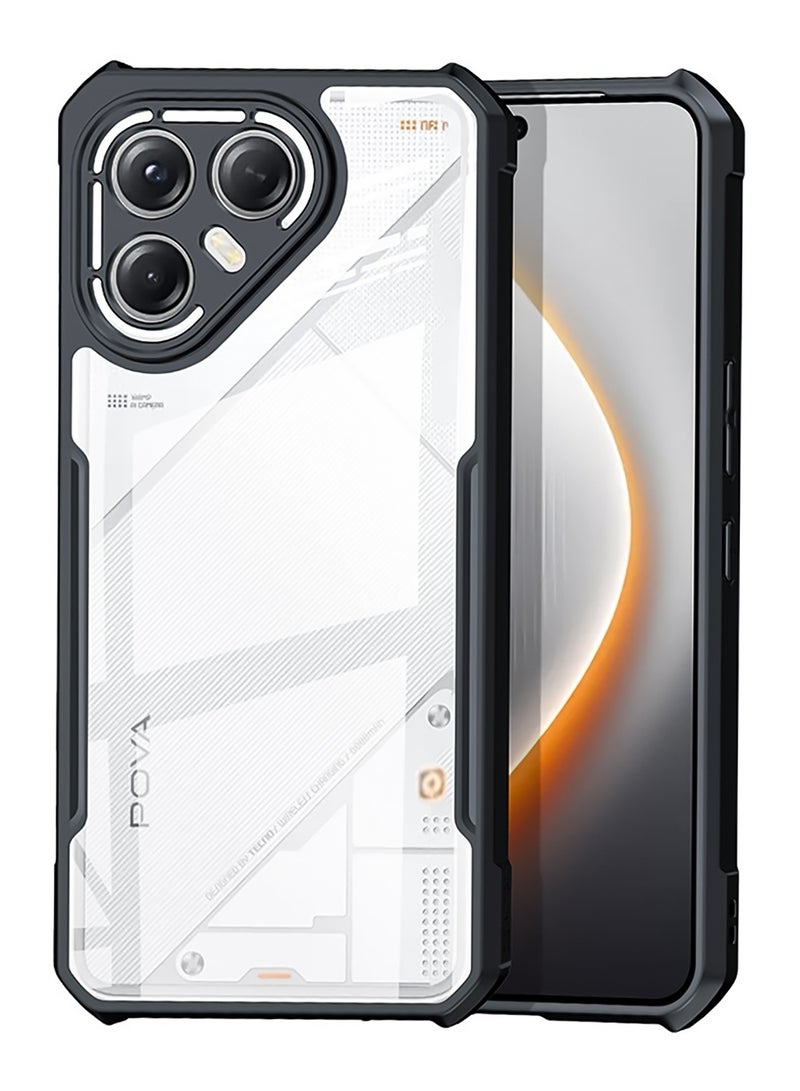 For TECNO Pova 7 5G Case, Camera Lens Protection Back Cover, TPU+PC Shockproof Bumper Mobile Phone Case, Anti-Yellowing Slim Fit Protective Casing - Image 1