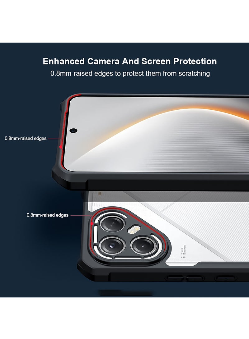 For TECNO Pova 7 5G Case, Camera Lens Protection Back Cover, TPU+PC Shockproof Bumper Mobile Phone Case, Anti-Yellowing Slim Fit Protective Casing - Image 2