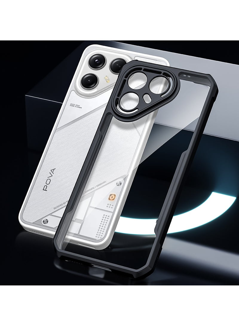 For TECNO Pova 7 5G Case, Camera Lens Protection Back Cover, TPU+PC Shockproof Bumper Mobile Phone Case, Anti-Yellowing Slim Fit Protective Casing - Image 5