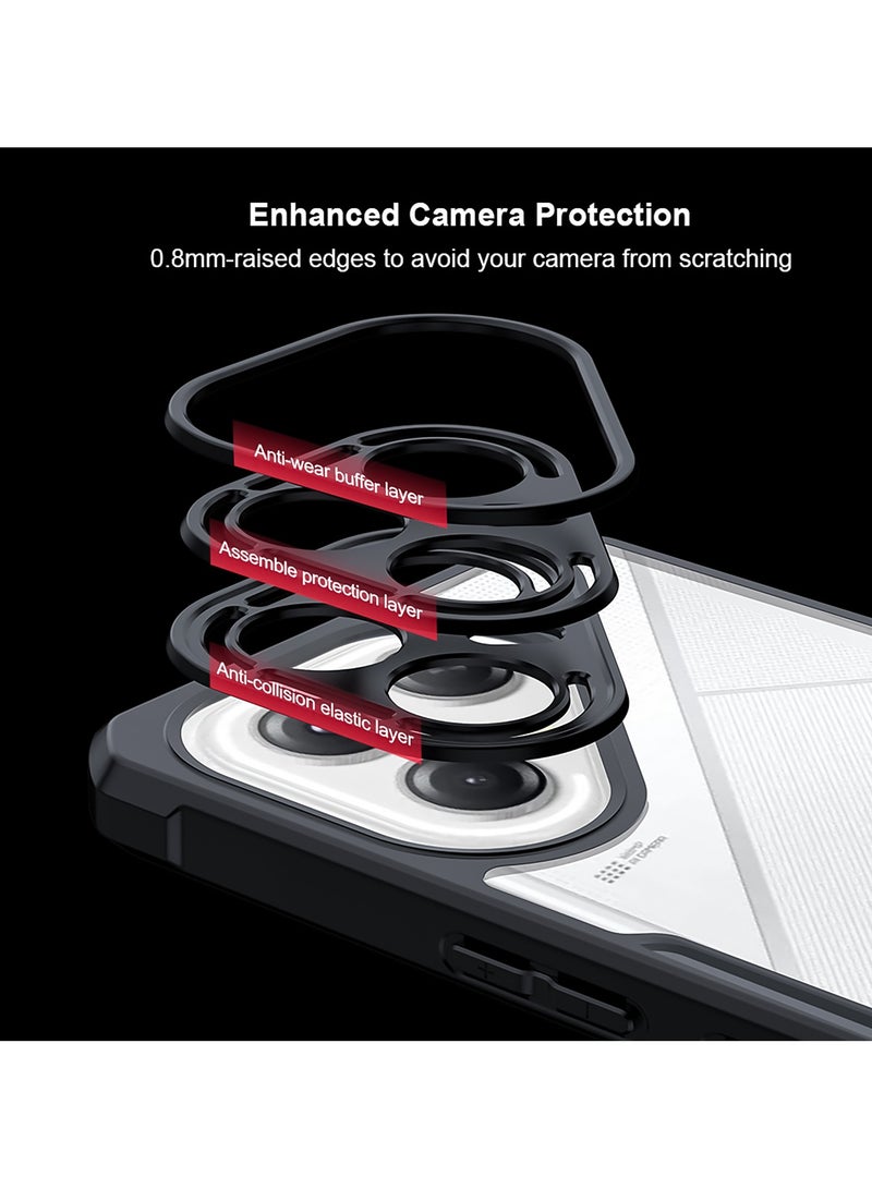 For TECNO Pova 7 5G Case, Camera Lens Protection Back Cover, TPU+PC Shockproof Bumper Mobile Phone Case, Anti-Yellowing Slim Fit Protective Casing - Image 3