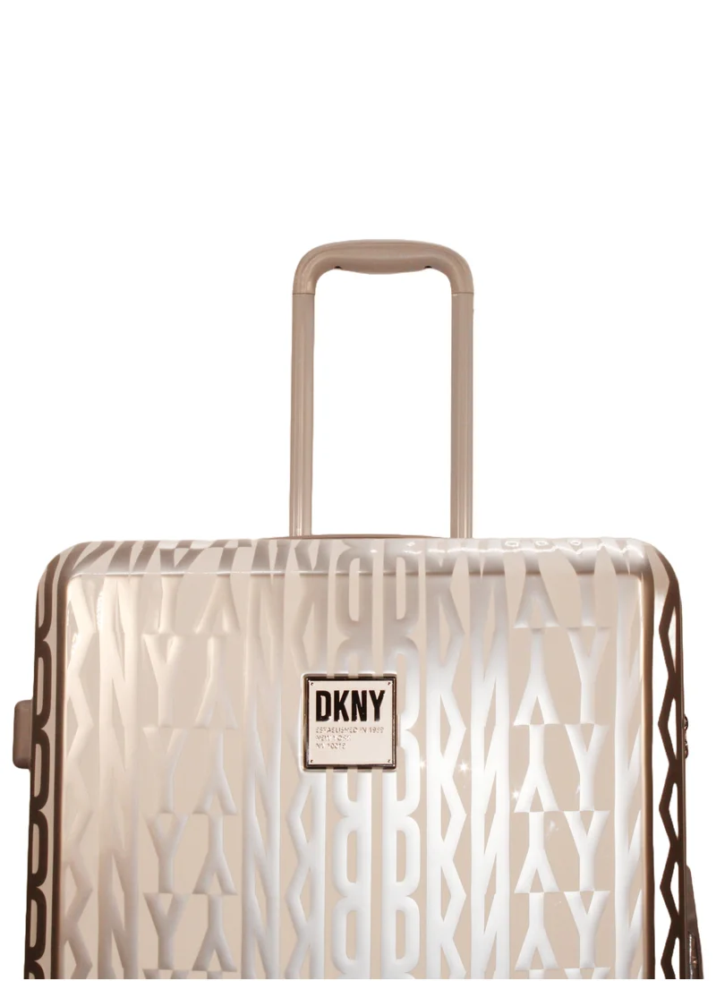 DKNY GLITZ GLAM Hardside luggage on wheels for unisex | ultra lightweight ABS on with spinner wheels 4 Color Silver