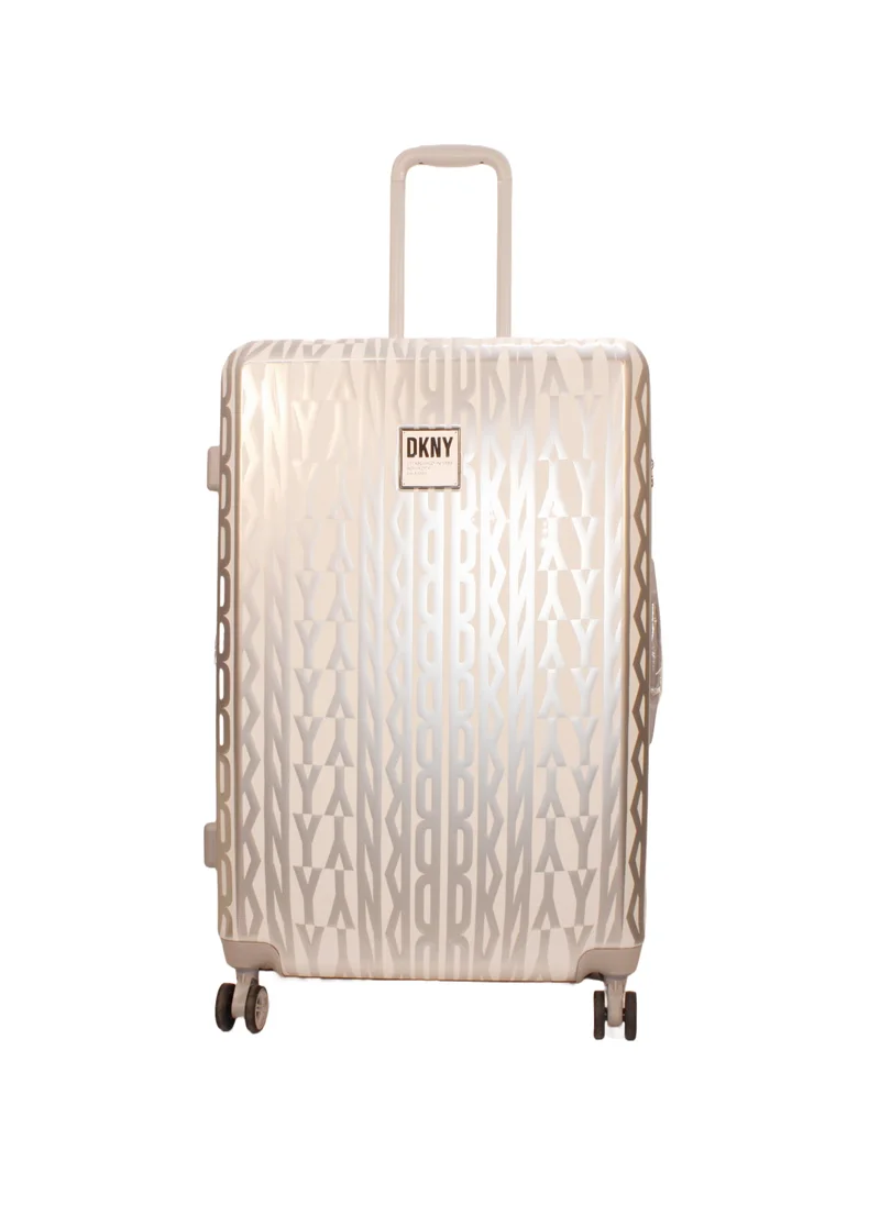 DKNY GLITZ GLAM Hardside luggage on wheels for unisex | ultra lightweight ABS on with spinner wheels 4 Color Silver