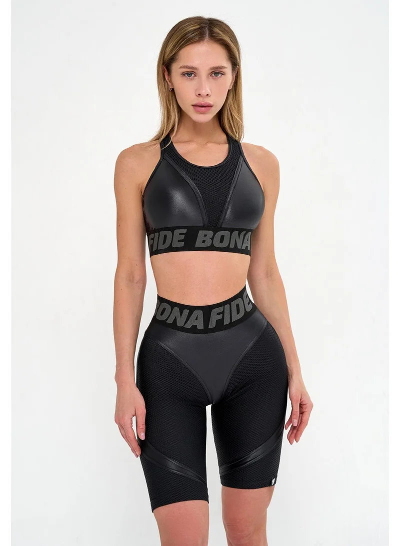 Bona Fide Bona Cycling Extra Push-up Black Skin Extra Skin High Waist Biker Gym Shorts for Women for Women | Best Price UAE