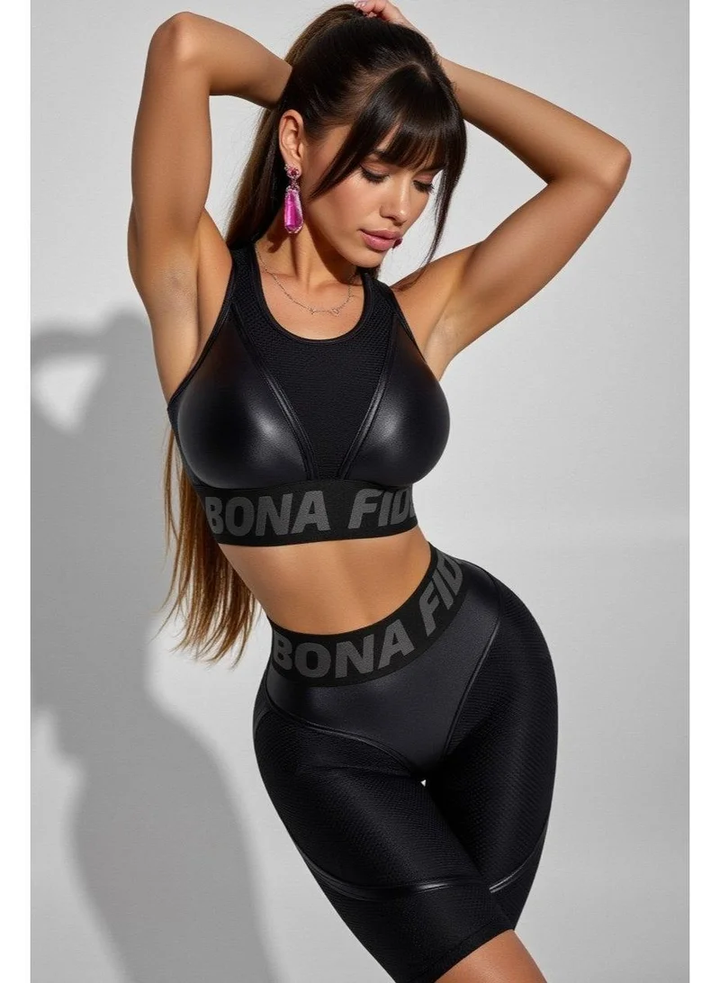 Bona Fide Bona Cycling Extra Push-up Black Skin Extra Skin High Waist Biker Gym Shorts for Women for Women | Best Price UAE
