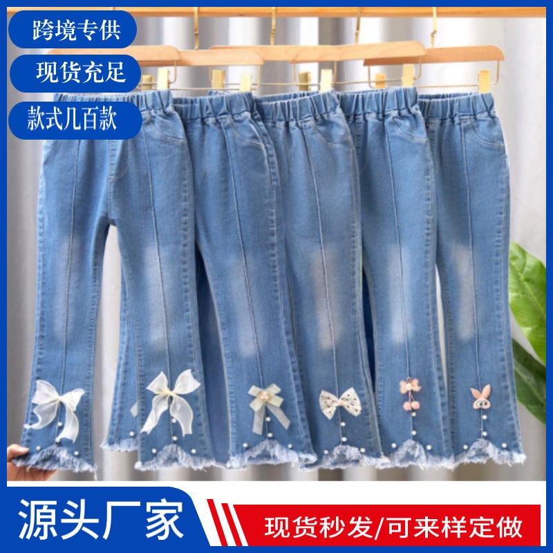 Manufacturer 2025 Children'S Denim Pants Kids' Trousers Children'S Clothing Girls' Pants Dropshipping Exclusively For Trade - Image 3