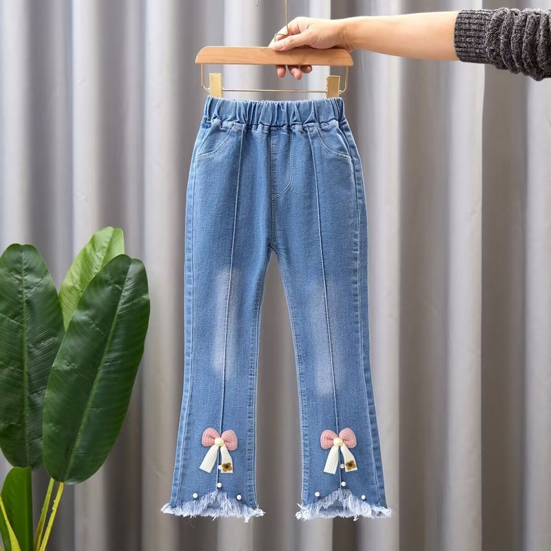 Manufacturer 2025 Children'S Denim Pants Kids' Trousers Children'S Clothing Girls' Pants Dropshipping Exclusively For Trade - Image 1