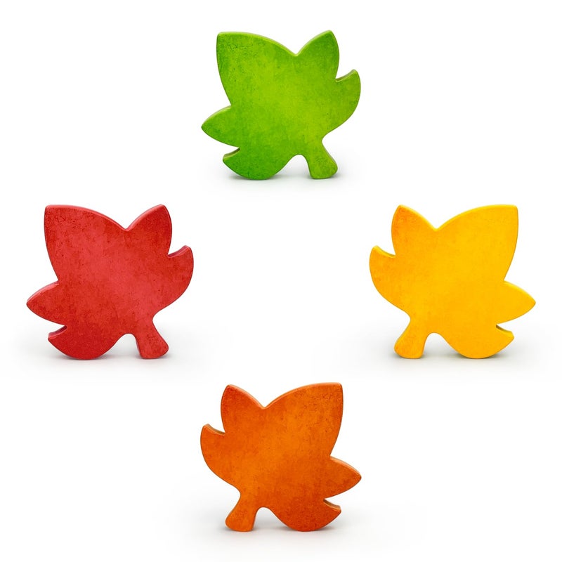 Leetous Fall Table Decor 4 PCS, Autumn Harvest Maple Leaves Decorations for Home Indoor, Thanksgiving Centerpiece for Office Kitchen Party, Wooden Farmhouse Signs Gifts for Tiered Tray Mantel Living Room - Image 5