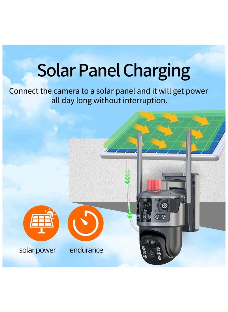 ELTRAZONE VC13-4G PRO Solar Security Camera – 6MP/8MP HD Wireless Outdoor CCTV with AI Motion Detection | 4G SIM Card Support + WiFi | Full Color Night Vision, 2-Way Audio, Remote App View | Solar-Powered Waterproof Surveillance Cam for Farms, Parking, & Homes  - Image 2