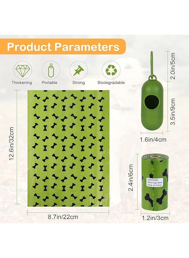 SKY-TOUCH Disposable Baby Diaper Bag Biodegradable For Poop Waste Pick Up For Travel Camping Outdoor With Trash Bag Dispenser Green 300 Count - Image 2