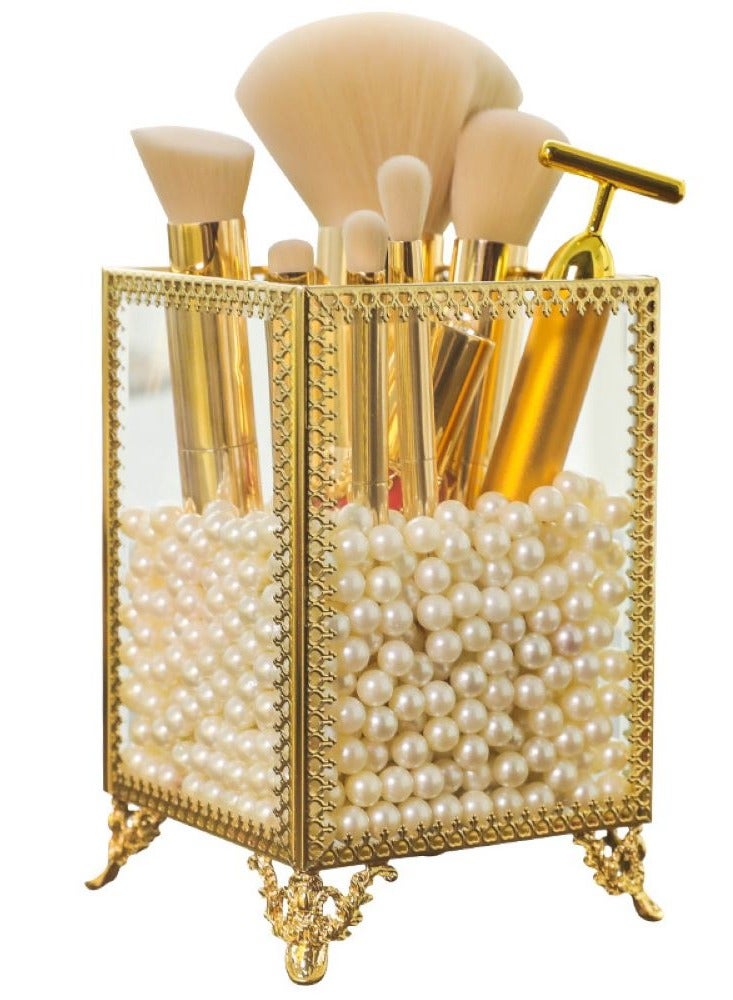 Makeup brush organizer with pearls - Image 1