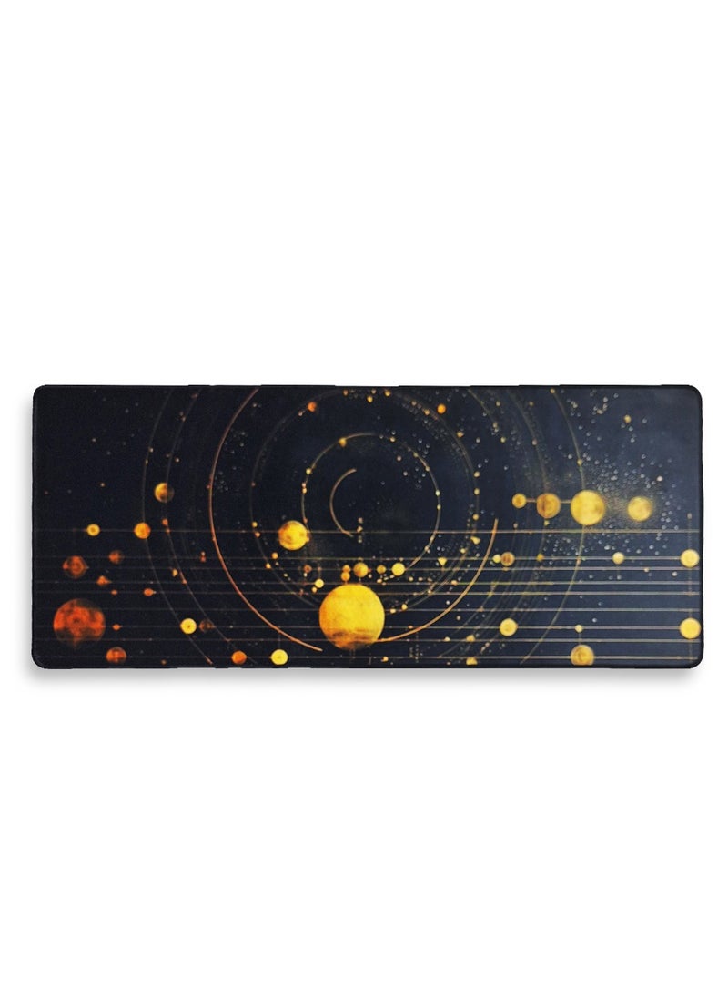 Lycander - Large Gaming Mouse Pad, Space and planets , Extended Desk Mat, Large Desk Pad for Computer Keyboard, Mouse Pad with Stitched Edges, (70cm x 30cm x 2mm) Waterproof Desk Pad for Office and Home - Image 1
