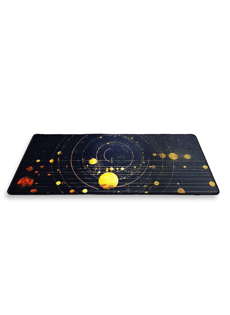 Lycander - Large Gaming Mouse Pad, Space and planets , Extended Desk Mat, Large Desk Pad for Computer Keyboard, Mouse Pad with Stitched Edges, (70cm x 30cm x 2mm) Waterproof Desk Pad for Office and Home - Image 1