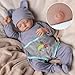 JIZHI Lifelike Reborn Baby Dolls 17 Inch Realistic Newborn Baby Doll Real Life Realistic Baby Dolls Poseable Body Sleeping Baby Boy with Feeding Kit for Children 3 - Image 3