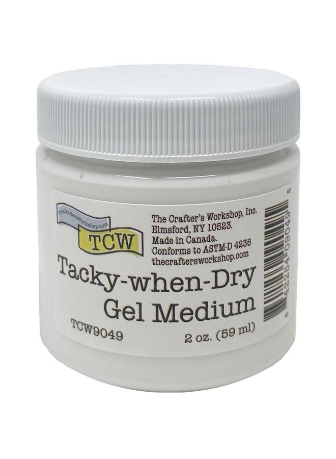 The Crafters Workshop Tacky-When-Dry Gel Medium, Adhesive For Foil Art Projects, Gilding, Glitter, Or Paper, 2-Oz Jar