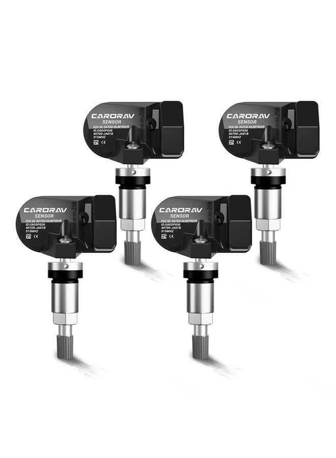 CARORAV TPMS Sensor, 4-Pack Tire Pressure Monitoring System Sensor fit for Nissan 350z Altima Versa Infiniti, 315MHz Tire Sensor OE Replaces#40700-JA01B 407001AA0B 40700JA01C - Image 1