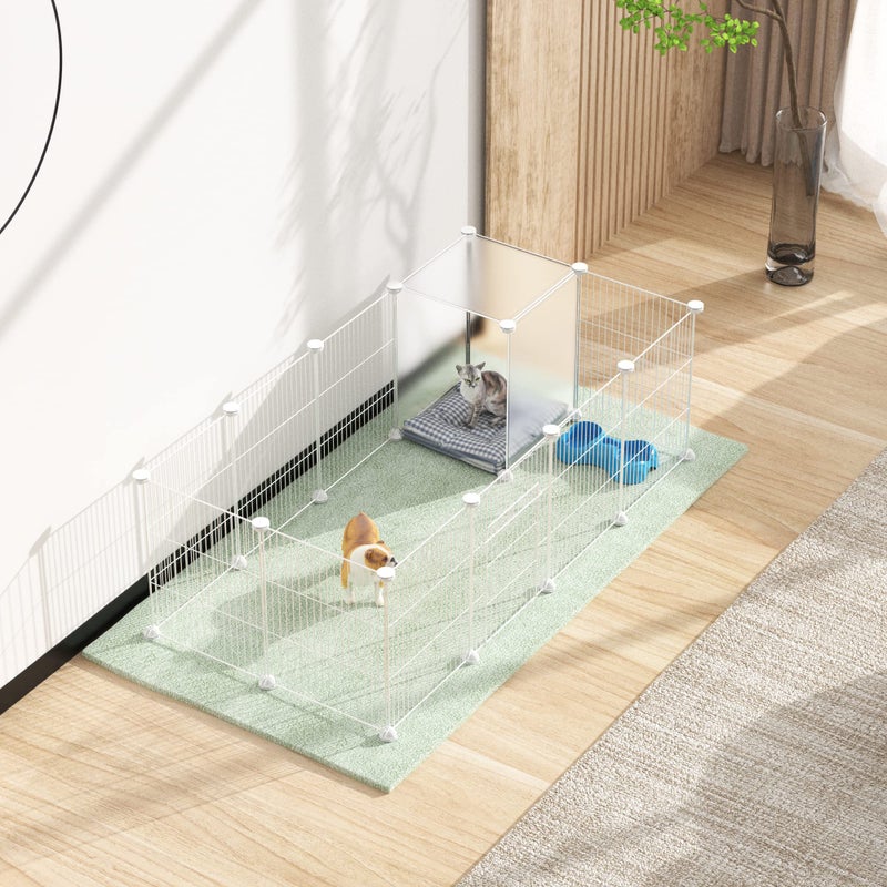 HOMIDEC Pet Playpen,Small Animals Cage DIY Wire Yard Fence with Door for Indoor/Outdoor Use,Portable for Puppies,Kitties,Bunny,Turtle 48" x 24" x 16" - Image 2