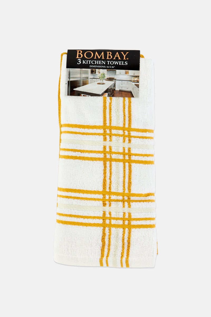 Bombay 3 Pieces Checkered Kitchen Towel, Multicolor - Image 1