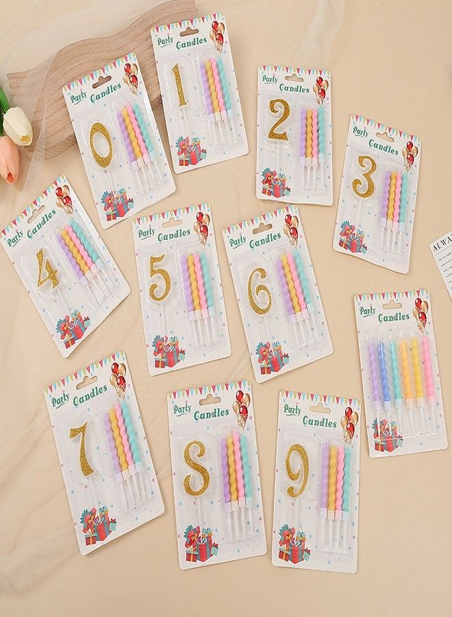 The Birthday Candle Set Includes 4 Candles And a Number 3  - Image 2
