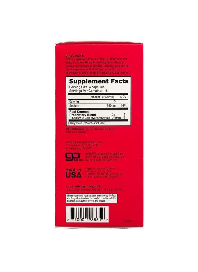 Real Ketones - Am Day Time Keto Pills 2000 Mg Of Exogenous Keto D Bhb Per Serving 60 Day Supply Caffeine Free Capsules Rapid Ketosis For Men And Women - Image 1