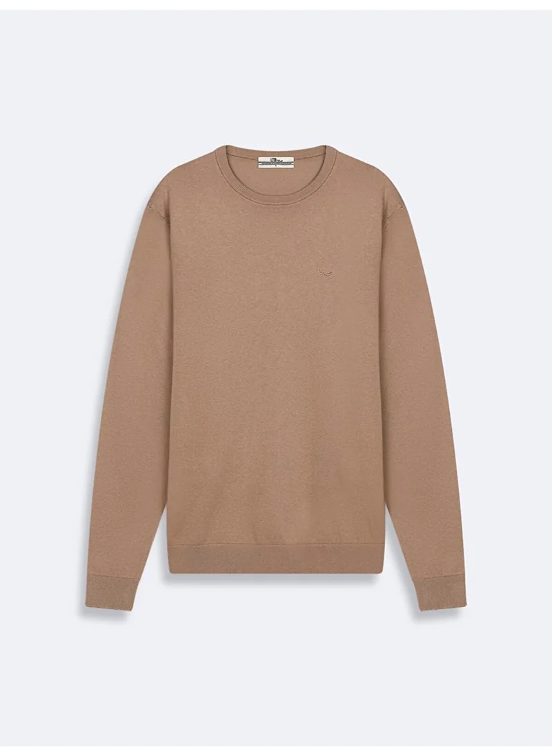 إل تي بي Basic Zero Collar Long Sleeve Knitted Gray Sweater