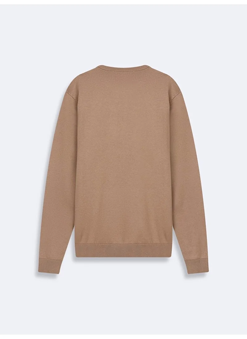 إل تي بي Basic Zero Collar Long Sleeve Knitted Gray Sweater