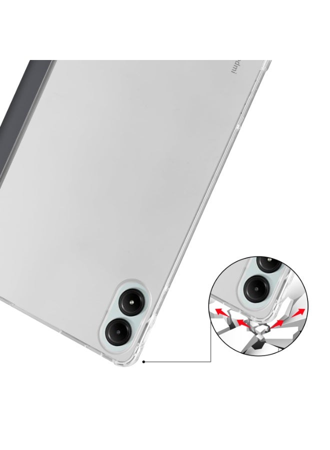 eGreen99 for [Redmi Pad Pro 12.1-Inch / Pad 2 Pro 12.1-Inch] [Xiaomi POCO Pad 12.1-Inch] Case Cover,Transparent Airbag For Anti Drop, Tablet Protective Cover, Triple Fold Multi Angle Design, Automatic Wake-up/sleep, Soft Leather,Black - Image 4