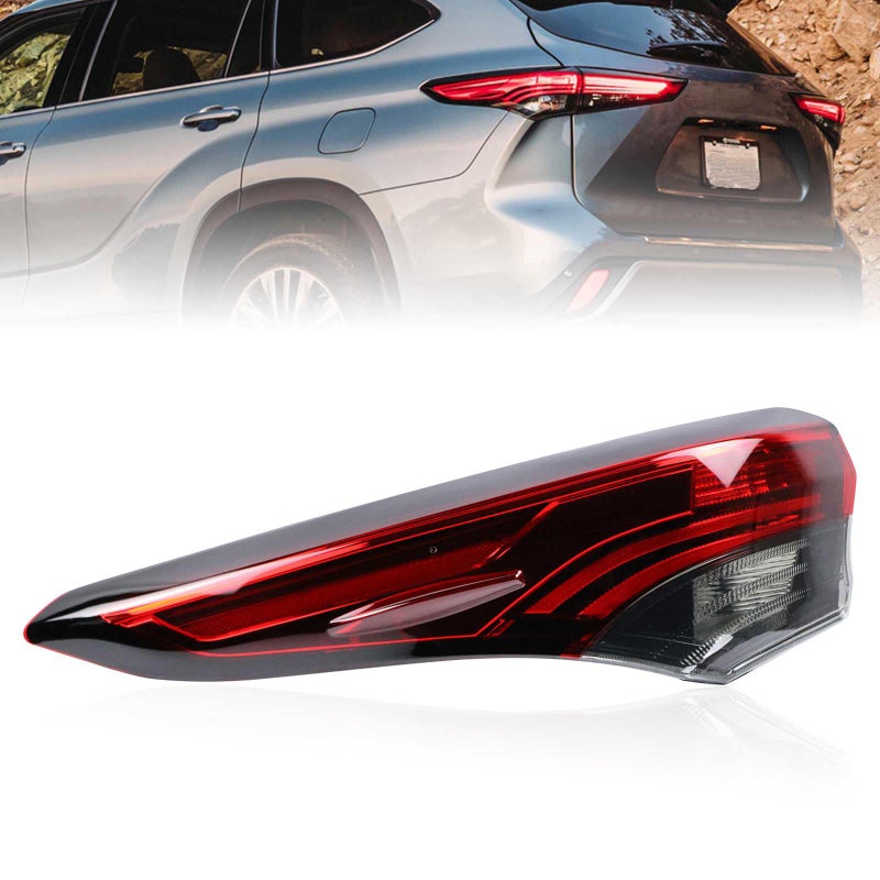 مجموعة مصابيح الذيل Goopool مصابيح خلفية متوافقة مع هايلاندر 2020 2021 2022 2023 الجانب الأيسر للسائق