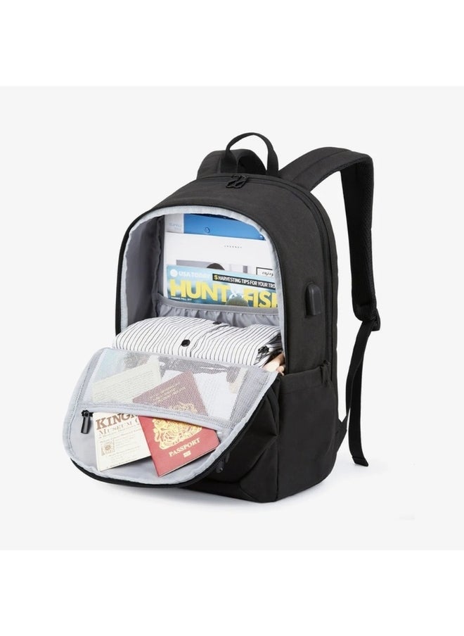 BAGSMART - BAGSMART Black Horatio Laptop Backpack - Image 1
