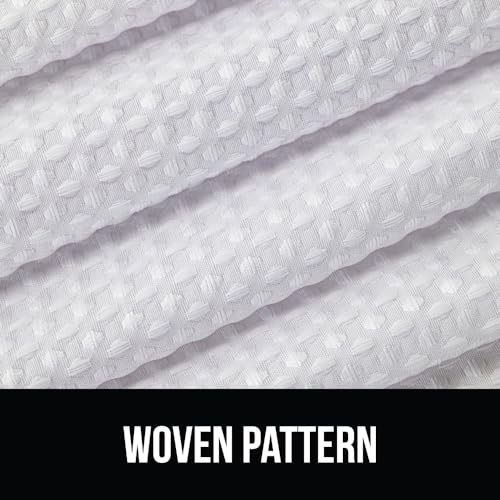 GORILLA GRIP Waffle Shower Curtain, Thick Weighted Fabric, 72x78, Wrinkle and Rust Resistant, Classic Hotel Quality Design, Heavy Duty Long Curtains for Bathroom Showers, Bath Tubs, Machine Wash White - Image 4