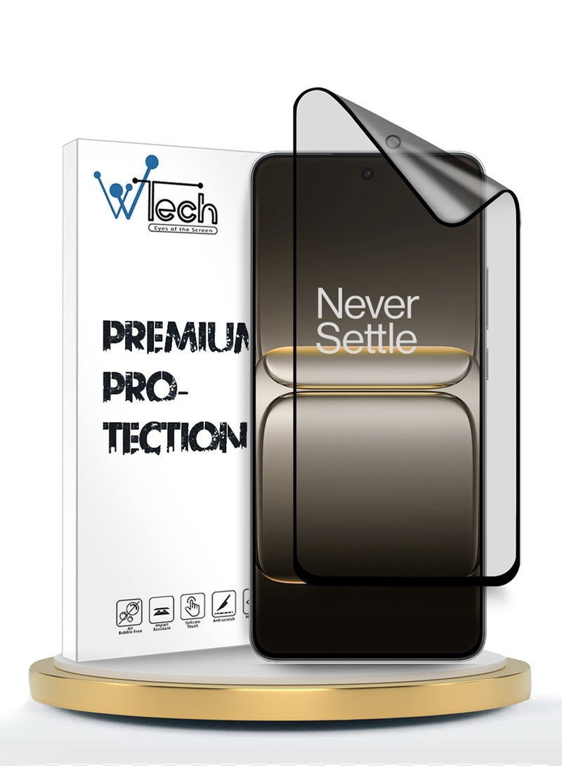 Wtech OnePlus Nord CE5 5G 2025 Premium Nano Ceramic Full Glue Full Cover Matte Flexible Screen Protector (MSCNMN) - Clear/Black - Image 1