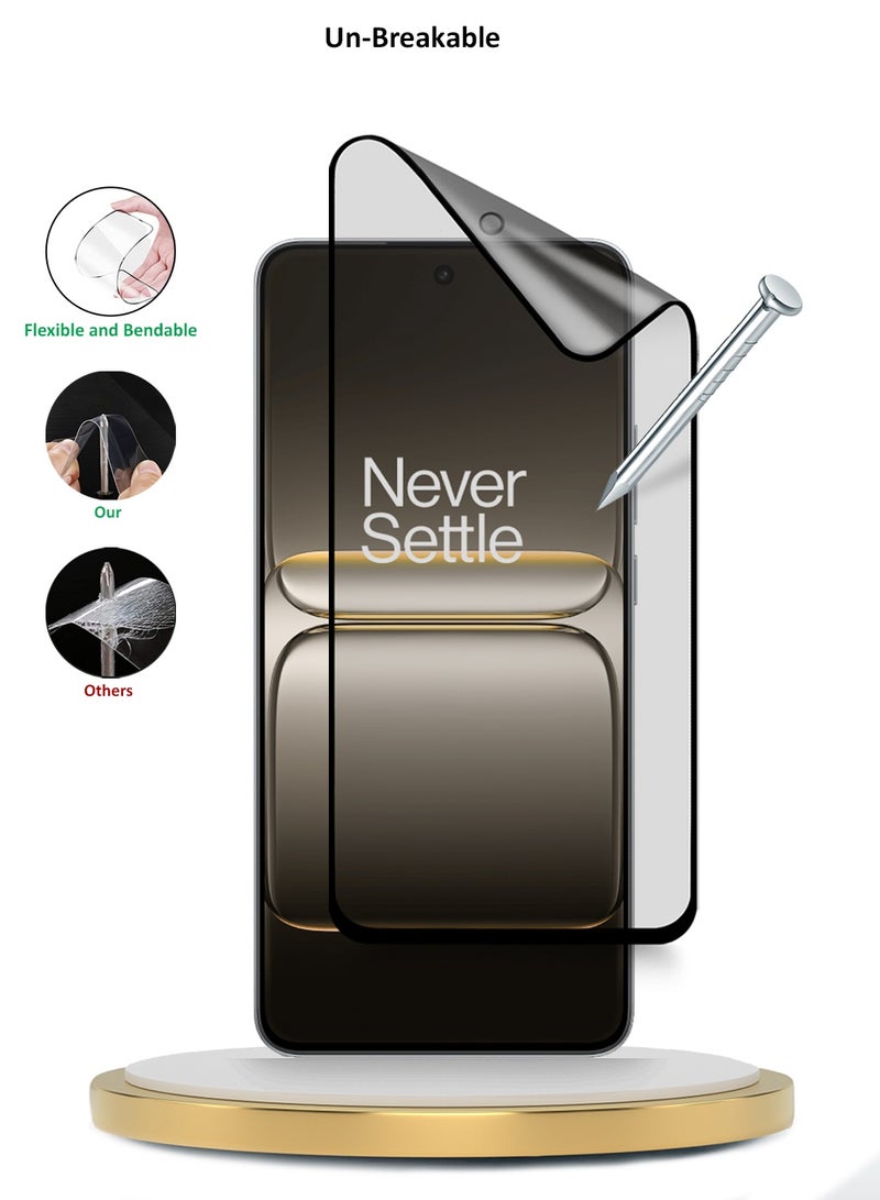 Wtech OnePlus Nord CE5 5G 2025 Premium Nano Ceramic Full Glue Full Cover Matte Flexible Screen Protector (MSCNMN) - Clear/Black - Image 4