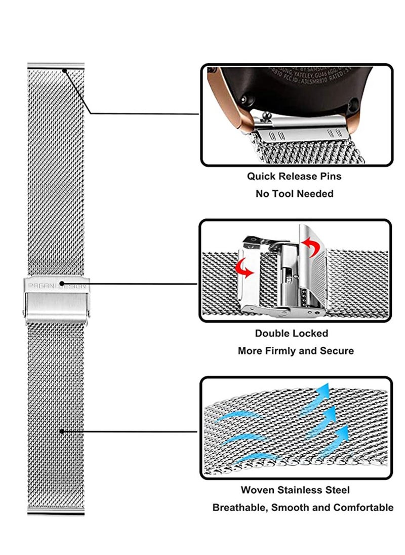 PAGANI DESIGN Men's Luxury Watches, 42MM Stainless Steel Frame, Luminous Hands, Mesh Belt, Waterproof, PD1667  - Image 4