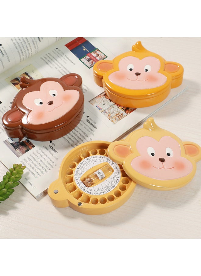 Generic Direct Neonatal Lanugo Bottle Children's Teeth Monkey Teething Box Special Activities-Color:Yellow  - Image 4