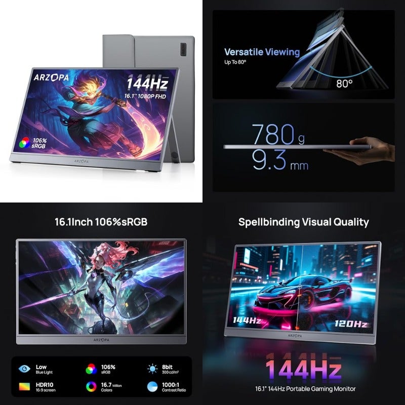 arzopa Arzopa 16 1 Portable Gaming Monitor 16.1 inch Z9623903F6933F6A264F3Z