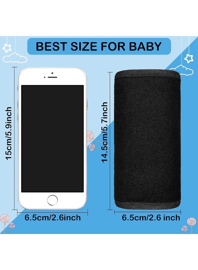 Riakrum 4 Pieces Baby Car Seat Belt Covers Soft Car Seat Straps Shoulder Pads for Kid Infant Stroller Strap Covers Seat Safety Belt Cushion Pads for Boy and Girl, Black - Image 2