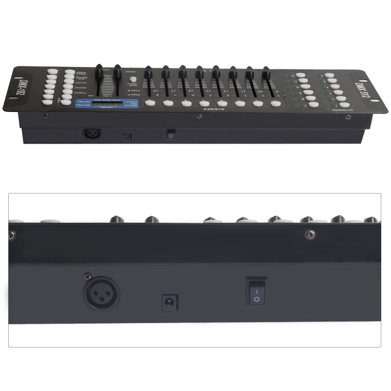 MADOWL DMX Controller for dj Lights Dmx512 Light Controllers 192 Channel DMX Board with Cables 2m/6.6 ft Dmx-512 Lighting Console for Control Stage Light - Image 5