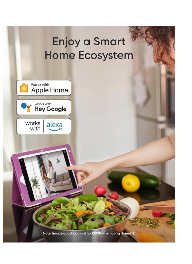 eufy eufy Security Indoor Cam E30 4K UHD Indoor Security Camera, Latest Generation, Dog/Baby/Pet Camera, Colour Night Vision, Human/Pet Auto Tracking, 360° Surveillance, Works with Homekit  - Image 3